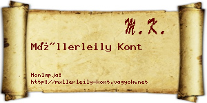 Müllerleily Kont névjegykártya